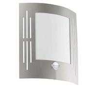 EGLO 88144 - Lampada da Parete per Esterni in Acciaio Inox e plastica Bianca, Mo
