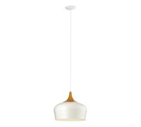 Eglo 95383 Lampada a Sospensione, Crema/Rovere