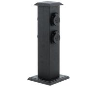EGLO COLONNINA PER ESTERNO PARK 4 CON PRESE COLORE NERO ALTEZZA 40 CM 93426