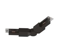 Eglo Accessorio per sistema Easy Track, connettore angolare 75-180°, regolabile per binario, accessorio per binario luce soffitto, plastica nera