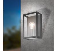 Applique da esterno a 1 luce nero con vetro coll GL1354