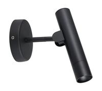 EGLO Almudaina - Lampada da parete LED per interni, minimalista, con faretto spot mobile, faretto da parete in metallo nero, lampada per soggiorno e camera da letto, colore luce bianco caldo