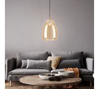 Lampadario Contemporaneo Alobrase 1 Luce Metallo Ottone Spazzolato