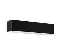EGLO Applique a LED Sania 4, illuminazione sopra e sotto, in alluminio nero e bianco, illuminazione per corridoio e soggiorno, luce bianca calda, 36,5 x 8 cm