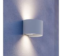 EGLO Applique da esterni LED Calpino 3, bianca, larghezza 14 cm, a 2 luci EGLO