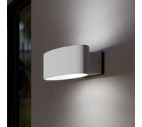 EGLO Applique da esterni LED Chinoa, bianca, larghezza 27 cm, metallo EGLO