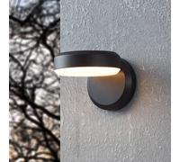 EGLO Applique da esterni LED Fornaci, nera, larghezza 16 cm, metallo EGLO