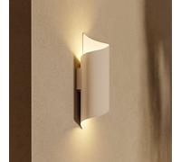 EGLO Applique da esterni LED Montarello, bianca, altezza 27 cm, metallo EGLO