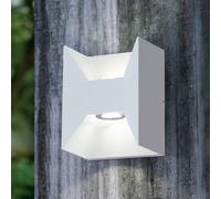 EGLO Applique da esterni LED Morino, bianca, altezza 18 cm, metallo EGLO