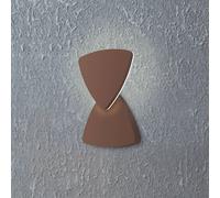 EGLO Applique da esterni LED Pedersano color ruggine, larghezza 14 cm, forma EGLO