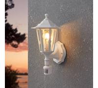Applique Contemporanea Da Esterno Laterna 5 1 Luce Alluminio Fuso Bianco Sensore