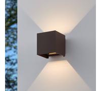 EGLO Applique da esterno LED Calpino color ruggine, larghezza 10 cm, a 2 luci. EGLO