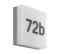 EGLO Applique da esterno Led Cornale, lampada da esterno a uno punto luce con sensore di luce diurna e numeri civici, applique in plastica, antracite, bianco, IP44