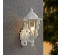 Eglo Applique da esterno Navedo 1 luce – alluminio bianco, vetro, sensore, E27, IP44