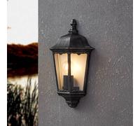 EGLO Applique da esterno Navedo, nero/argento, altezza 43 cm, a filo EGLO