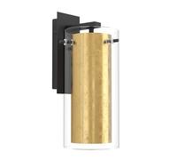 Eglo Pinto Gold Lampada da Parete, 40 W, Nero