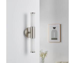 EGLO Applique elegante Palmo, 2 luci, nichel EGLO