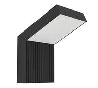 Eglo Applique esterna Grottazzolina, lampada da parete in alluminio nero, luce calda, IP54