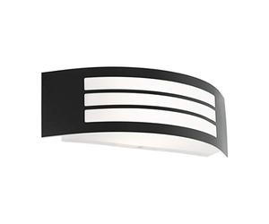 Eglo Applique esterna Leiros, illuminazione muro casa, applique curva
