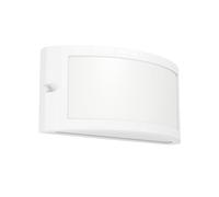 Eglo Applique esterna Poggiarello, lampada da parete bianca in plastica, luce con attacco E14, IP54