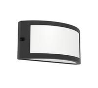 Eglo Applique esterna Poggiarello, lampada da parete in plastica antracite, luce decorativa con portalampada E14, IP54