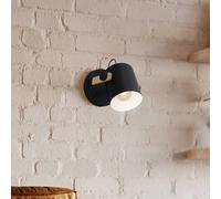 EGLO Applique Hornwood, Ø 17 cm, nero/marrone, acciaio EGLO