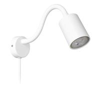 Eglo Applique LED Portella, lampada da parete interna orientabile, faretti per camera e ufficio, luce da lettura in metallo bianco, illuminazione calda