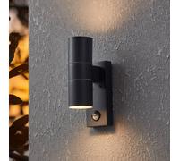 Applique Esterno Moderna Riga 5 Metallo Grigio Vetro Bianco 1 Luce Gu10