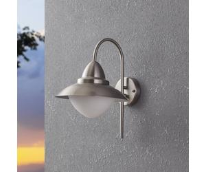 EGLO Applique Sidney, acciaio inox, vetro, E27 EGLO