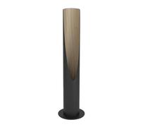 EGLO Barbotto Lampada da tavolo a luce indiretta, lampada da salotto in metallo nero e legno di rovere, lampada decorativa con lampadina GU10, 40 cm, luce bianca calda, certificazione FSC