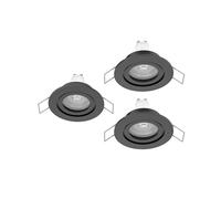 Eglo Barranco - Set da 3 faretti LED incasso, soffitto in plastica colore