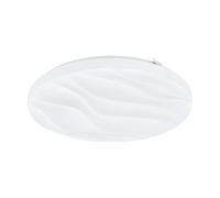 Plafoniera Moderna Benariba Acciaio Bianco Luce Led Integrato 14,6W