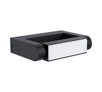 Eglo Brianza Lampada da Parete a LED per Esterni, 1 Luce, Moderna Lampada da Parete a LED in Alluminio Nero, Lampada da Esterno a LED Bianco Caldo, Orientabile, IP44