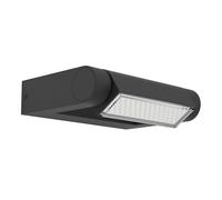 Eglo Brianza Lampada da Parete a LED per Esterni, 1 Luce, Moderna Lampada da Parete a LED in Alluminio Nero, Lampada da Esterno a LED Bianco Caldo, Orientabile, IP44