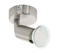 Spot Moderno Buzz Led In Acciaio Nichel Satinato 1 Luce Gu10 2,8W Ip20
