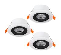 Eglo Calonge - Set di 3 faretti a LED da incasso, punto luce con plafoniera