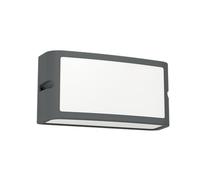 Eglo Camarada- Lampada da parete LED per esterni, applique rettangolare per esterni, in metallo antracite, luce bianca fredda, IP54