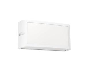 EGLO Camarada- Lampada da parete LED per esterni, applique rettangolare | per esterni, in metallo bianco, luce bianca fredda, IP54
