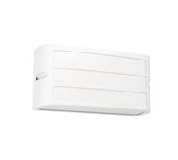 Eglo Camarada - Lampada da parete per esterni, applique rettangolare per esterni, in metallo colore bianco, attacco E27, IP54