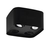 Eglo connect.z Smart Home Led lampada da soffitto Caminales-Z con quattro luci, ZigBee, app e controllo vocale, colore della luce regolabile, dimmerabile, GU10