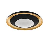 Plafoniera Moderna Canicosa 2 Policarbonato Nero Luce Led Integrato 24,5W
