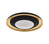 Plafoniera Moderna Canicosa 2 Policarbonato Nero Luce Led Integrato 24,5W