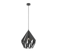 Eglo Carlton 1 Lampada a Sospensione Vintage, Attacco E27. Ø 38.5 cm, in Acciaio
