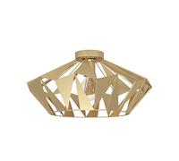 Eglo Carlton - Lampada da soffitto dal design retrò, lampada da soggiorno vintage in metallo color oro, con attacco E27