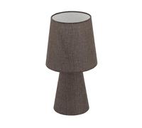 EGLO CARPARA - Lampada da tavolo, altezza 34 cm, in tessuto, 5,5 W, colore: Marrone