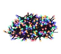 EGLO Catena luminosa esterna Berry Mini, illuminazione natalizia da giardino, catena a LED, in plastica nera, IP44, multicolore, 1400 cm