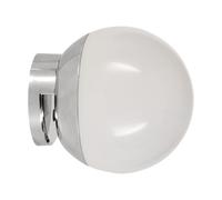 EGLO Cerveteri-E, lampada da parete a clip, lampada da bagno, lampada da tavolo da trucco, faretto in plastica effetto cromato e bianco, bianco neutro, IP44