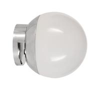 EGLO Cerveteri-E, lampada da parete a clip, lampada da bagno, lampada da tavolo da trucco, faretto in plastica effetto cromato e bianco, bianco neutro, IP44