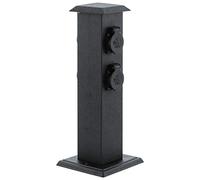 EGLO COLONNINA PER ESTERNO PARK 4 CON PRESE COLORE NERO ALTEZZA 40 CM 93426