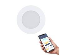 Faretto Ad Incasso Moderno Fueva Z Acciaio Bianco Led Integrato 5,4W 2700 6500K